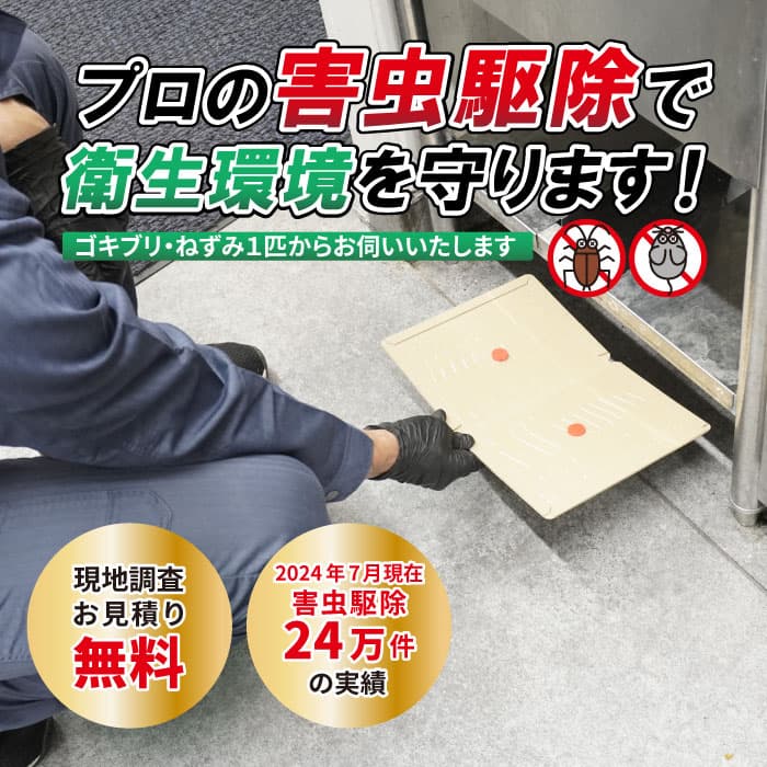 害虫駆除で衛生環境を守ります